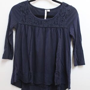 Lauren Conrad Top with Lace Detail